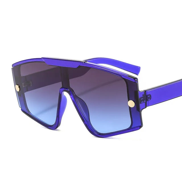 Fashion Female Square Sunglasses Siamese Oversized Frame Vintage Shades Sun Glasses Luxury