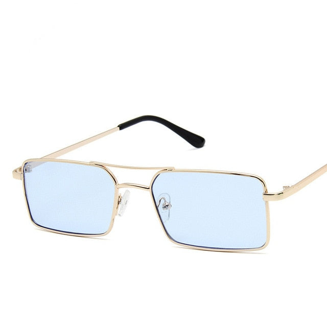 Fashion Tiny Narrow Rectangle Sunglasses UNISEX Thin Small Sun Glasses Brand Designer Vintage Glasses
