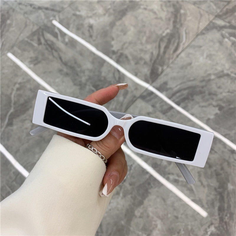Rectangle Frame Fashion Sunglasses Hip Hop Vintage Designer Wholesale Black Shades Glasses Luxury For Men And Women UV400