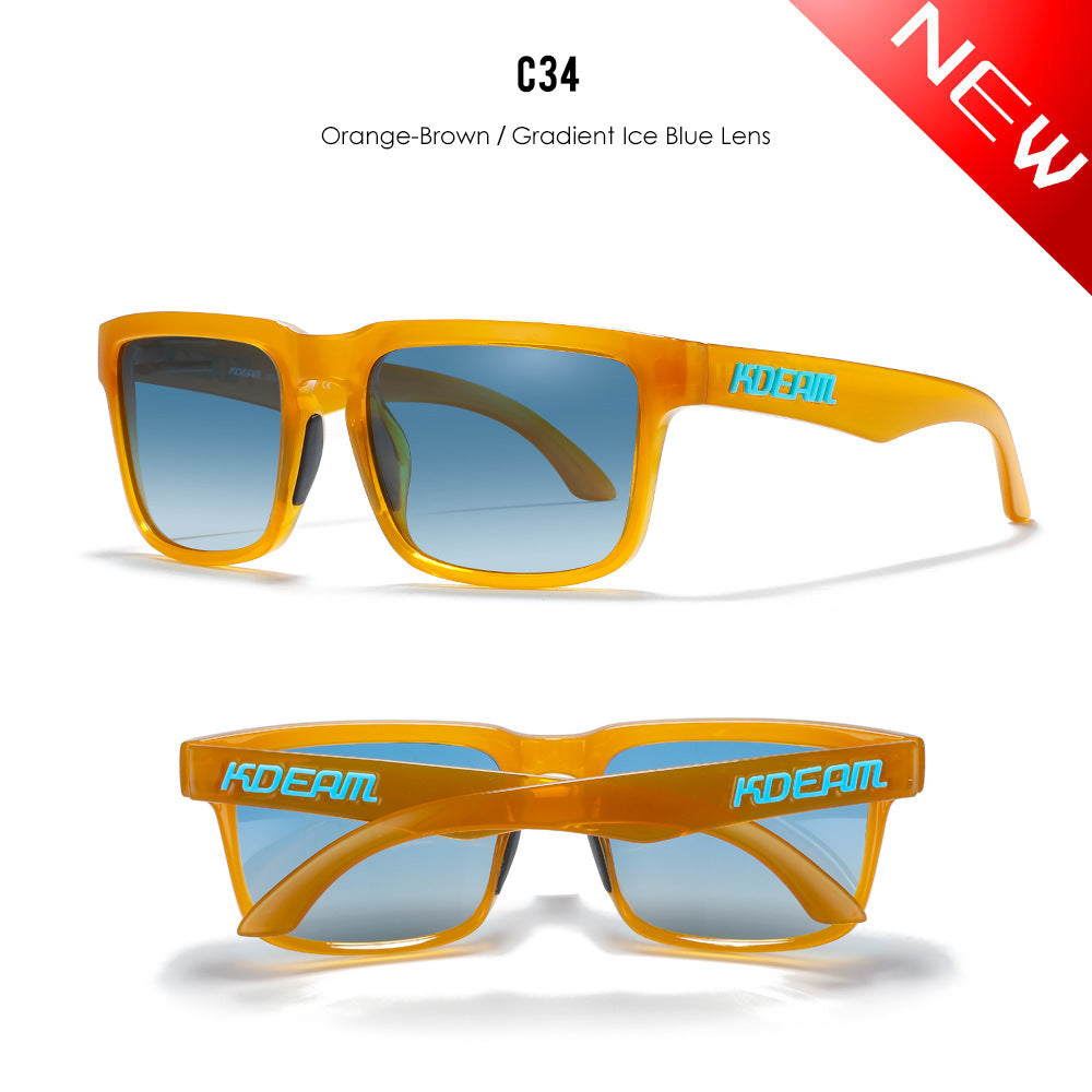 Classic polarized sunglasses for men and women ultra light driving glasses colorful real film sunglasses
