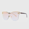 ROYAL GIRL Oversize Rimless Sunglasses Women Fashion Cat Eye Bee Sun Glasses Female Retro Brand Designer Oculos UV400 ss735