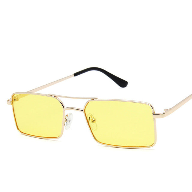 Fashion Tiny Narrow Rectangle Sunglasses UNISEX Thin Small Sun Glasses Brand Designer Vintage Glasses