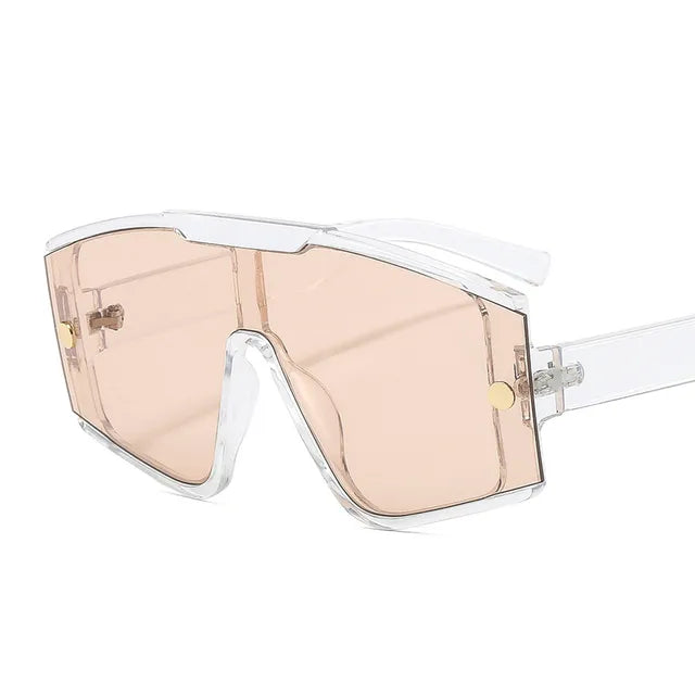 Fashion Female Square Sunglasses Siamese Oversized Frame Vintage Shades Sun Glasses Luxury