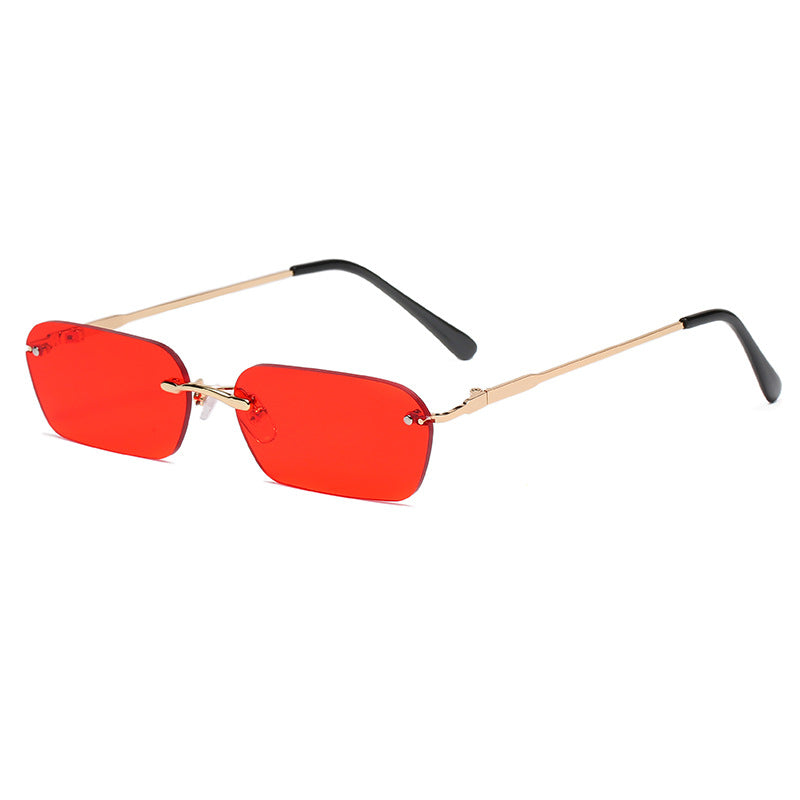 New Personality Square Frameless Sunglasses Men And Women Marine Glasses Street Shooting Hip-Hop Sunglasses