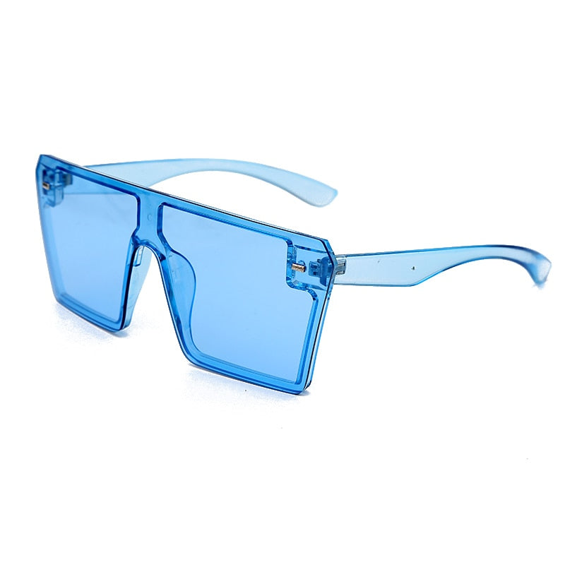 Oversized Square Sunglasses UNISEX Luxury Brand Fashion Flat Top colorful Clear Lens Sun Glasses Vintage Men Glasses