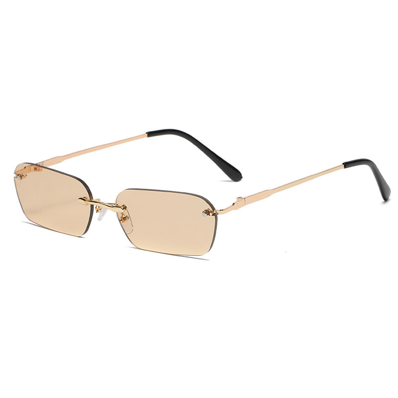 New Personality Square Frameless Sunglasses Men And Women Marine Glasses Street Shooting Hip-Hop Sunglasses