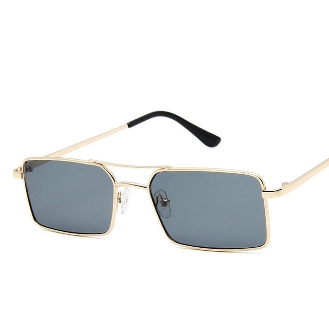 Fashion Tiny Narrow Rectangle Sunglasses UNISEX Thin Small Sun Glasses Brand Designer Vintage Glasses