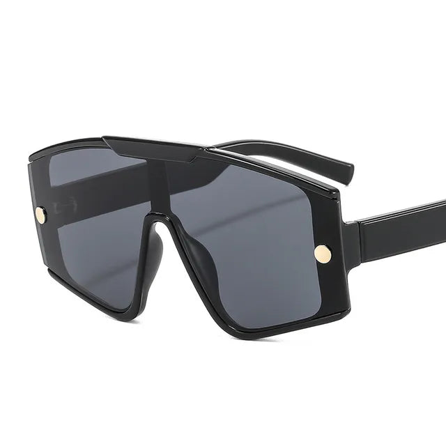 Fashion Female Square Sunglasses Siamese Oversized Frame Vintage Shades Sun Glasses Luxury