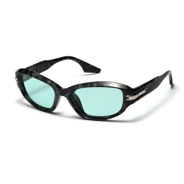 Retro Sunglasses CatEye Eyewear Men and Women Y2K Shades Glasses Fashion Rectangular Glasses Summer UV Protection Goggles