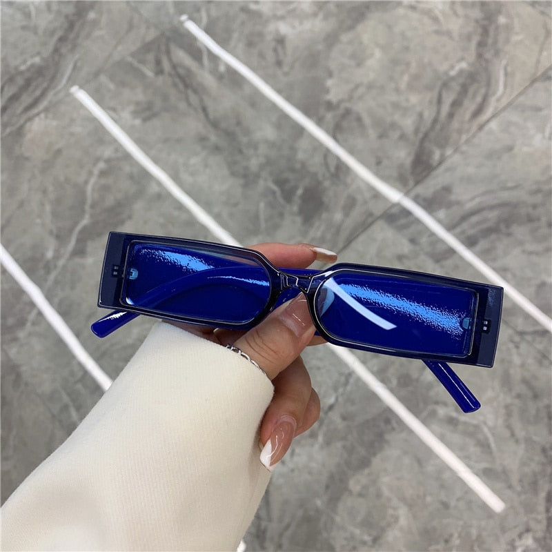 Rectangle Frame Fashion Sunglasses Hip Hop Vintage Designer Wholesale Black Shades Glasses Luxury For Men And Women UV400