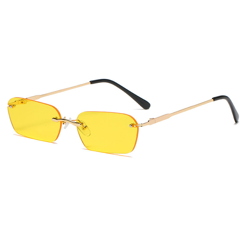 New Personality Square Frameless Sunglasses Men And Women Marine Glasses Street Shooting Hip-Hop Sunglasses