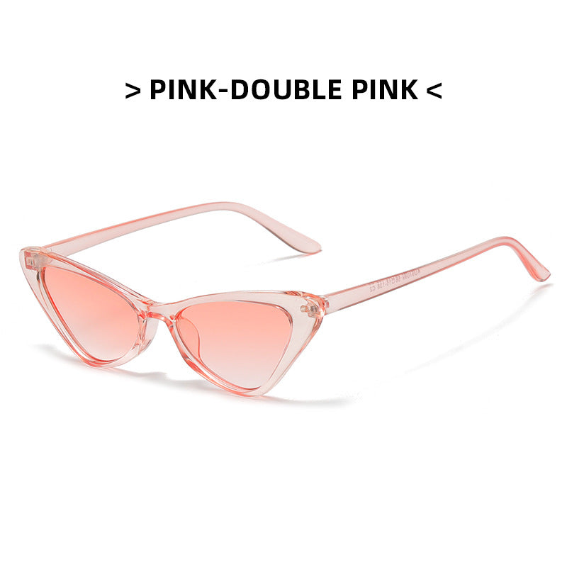 Hip-Hop Glasses Personality Candy Color Triangle Cat-Eye Sunglasses Fashion Trendy Style Sunglasses