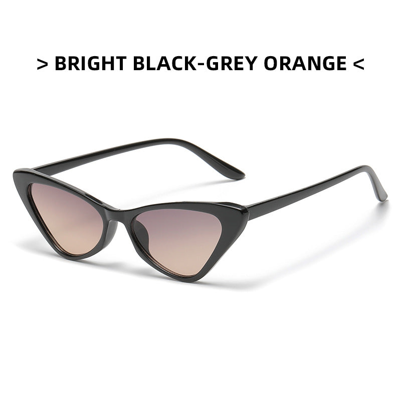 Hip-Hop Glasses Personality Candy Color Triangle Cat-Eye Sunglasses Fashion Trendy Style Sunglasses
