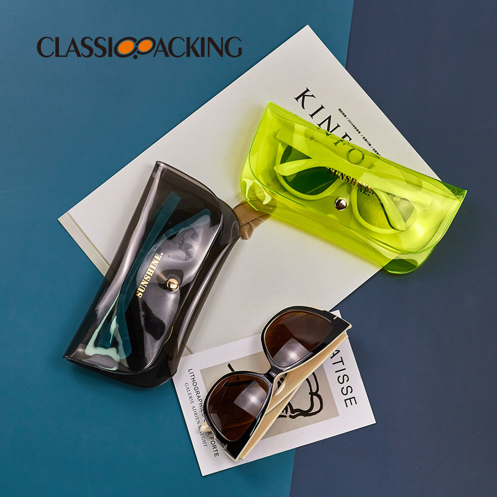 New Transparent Jelly Glasses Bag Men And Women Sunglasses Sunglasses Storage Protection Travel Portable Glasses Case Box