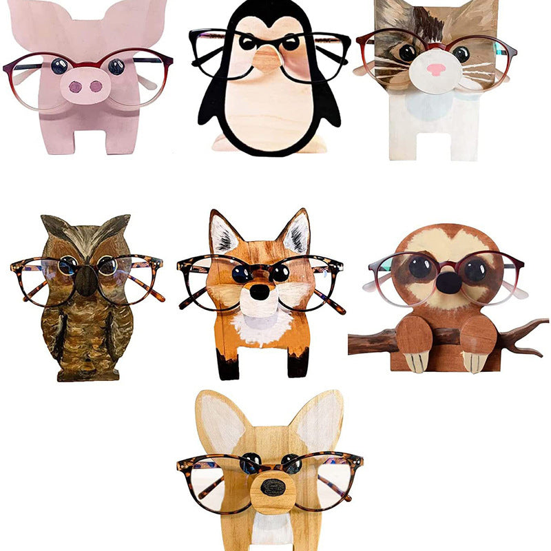 Animal Glasses Stand Holder Wooden Animal Glasses Stand Storage Rack Glasses Display Stand
