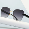 New Style Fashionable womans Large Frame Cut Edge Sunglasses Street Photography Trend Color Sunglasses Wear Glasses