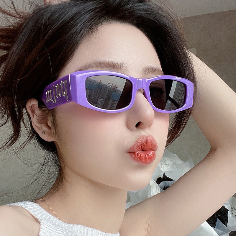 Fashion square sunglasses for men, punk style sunglasses for women, internet celebrity style glasses