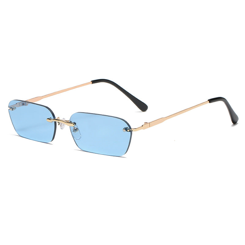New Personality Square Frameless Sunglasses Men And Women Marine Glasses Street Shooting Hip-Hop Sunglasses